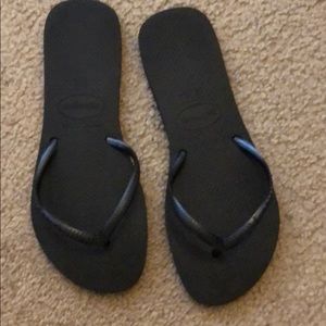 Black sandals size 9-10